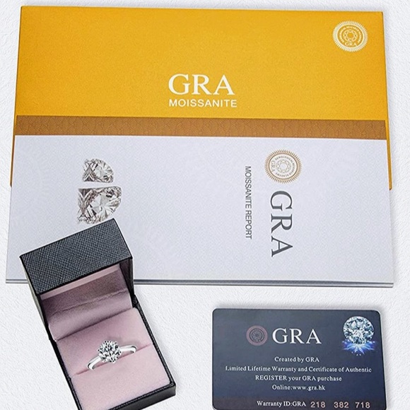 Bridal Ring W/ GRA Certificate Round Cut Best Gift - Picture 3 of 6